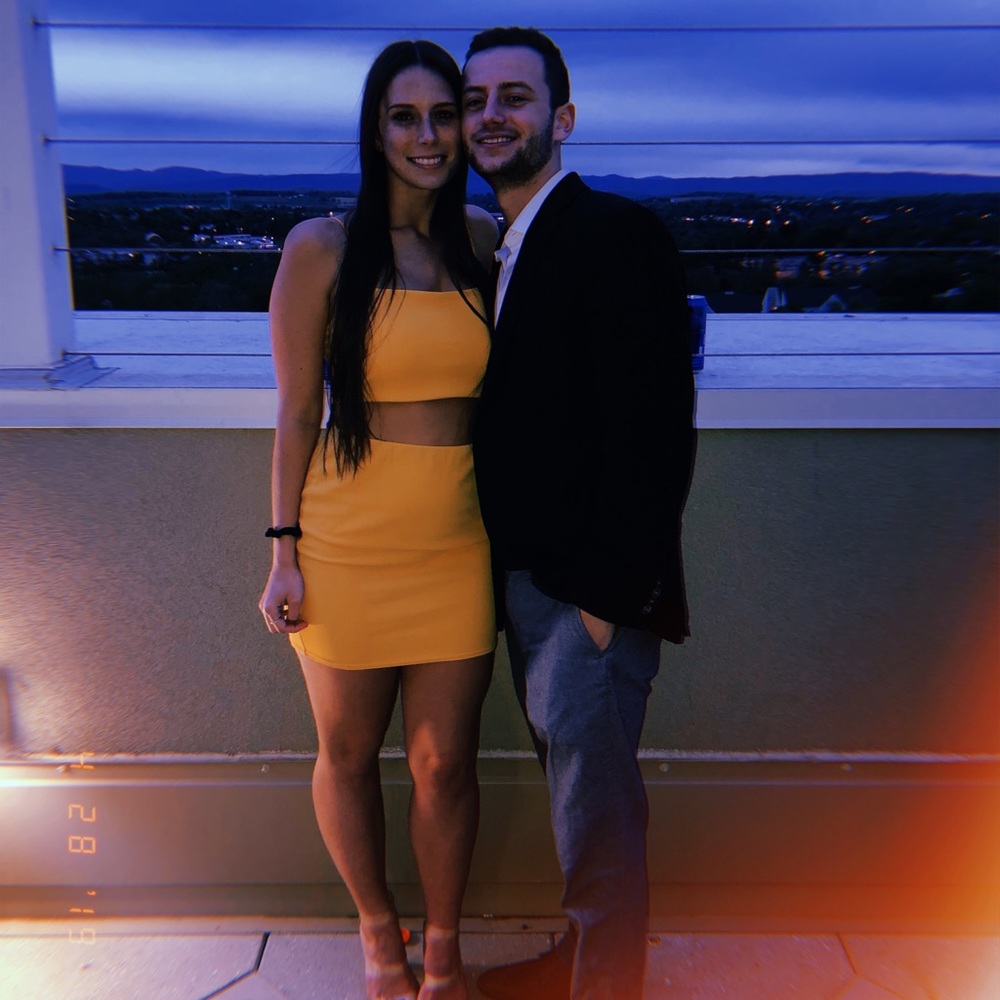 Yellow 2-piece dress